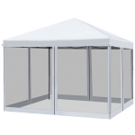 Outsunny Faltpavillon mit Moskitonetz 296 cm x 295 cm x 265 cm