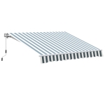 Outsunny Retractable Awning, 2.5x2 m-Dark Green/White