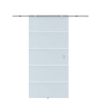 HOMCOM Glasschiebetür Schiebetür Glastür Zimmertür teilsatiniert 775 / 900 / 1025 x 2050 mm