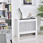 Homcom Masca Calorifer in Lemn MDF Alb, 112x19x81cm