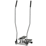 HOMCOM Stepper avec guidons appareil fitness avec écran LCD multifonction acier ABS 54 x 40 x 135 cm noir et argent