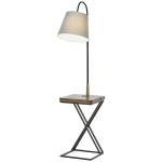 Table d'appoint lampadaire en bois de pin