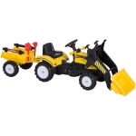 HOMCOM Trettraktor mit Anhänger Tretauto Traktor ab 3 Jahre Kinder 167 x 41 x 52 cm