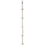 Outsunny klimtouw met 5 knopen voor kinderen van 3-14 jaar, naturel, 2 m