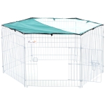 PawHut Recinto per Animali Domestici con Copertura Impermeabile 6 Moduli 59 x 60cm