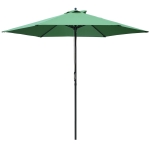 Outsunny 2.8m Patio Sun Umbrella Parasol Outdoor 6 Ribs Sunshade Canopy Manual Push Garden Backyard Furniture Green BASE NOT INCLUDED