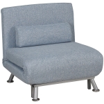 HOMCOM Adjustable Back Futon Sofa Chair - Blue