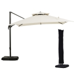 Outsunny Steel Frame Outdoor Roma Cantilever Umbrella