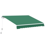 Outsunny Manual Retractable Awning, size (4m x3m)-Green