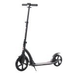 HOMCOM Kinderscooter, Kickscooter mit Stoßdämpfung, Tretroller, Klappbar und Höheverstellbar, ab 14 Jahren, Aluminium, Schwarz, 92,5 x 37,5 x 87-101,5 cm