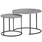 Outsunny set de mese rotunde pentru bistro, negru
