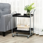 HomCom carucior rulant, utilitar, 2 rafturi 63x40.4x83.5 cm