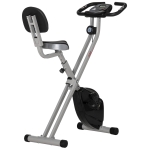 Bicicleta de Camera Pliabila Soozier cu 5 Pozitii Reglabile si 8 Nivele de Rezistenta Magnetica, Structura in X, 43x97x109cm, Gri si Negru