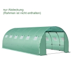 Outsunny Polyethylenfolie 6x3x2m Ersatzfolie mit 12 Fenster für Gartentunnel Gewächshaus Folientunnel Gewächshausfolie Gartenfolie aus Polyethylen Treibhaus Folie Grün