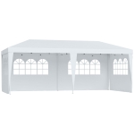Outsunny 3x6m Pavillon Faltpavillon Faltzelt Partyzelt Gartenzelt inkl.4 Seitenteile Weiß
