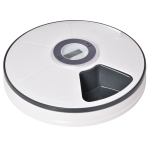 PawHut 6-komorowy automatyczny podajnik karmy 30,5 cm x 30,5 cm x 7,2 cm