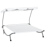 Outsunny Double Hammock Bed W/Pillows-Cream White