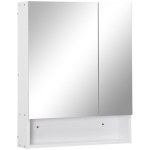 Kleankin Dulap cu oglinda dreptunghiulara din MDF si Sticla, 60x15x75cm, Alb