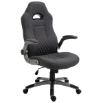 Vinsetto Sedia Gaming Ergonomica e Girevole in Tessuto Grigio 70.5x70x113-121cm