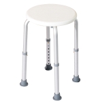 HomCom Sgabello per doccia bagno altezza regolabile antiscivolo, bianco