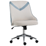 Vinsetto Sedia Ufficio Girevole sedia da gaming Basculante per Ufficio e Casa, Altezza Regolabile Beige