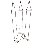 Outsunny Kletterseil mit Holzsprossen, für Kinder 3-14 J., 88 x 40 x 165 cm