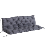Outsunny Oxford Fabrics Tufted 3 Seater Swing Chair Cushion Grey