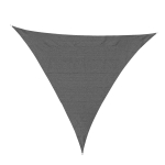 Outsunny Triangle Sun Shade Sail 5m x 5m x 5m UV Block Canopy Shelter,Charcoal Grey
