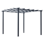 Outsunny Spalier de Gradina Schelet in Metal Negru 300 x 300 x 230 cm