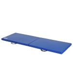 Homcom Tapis de Gymnastique Pliable Grand Confort Bleu 180 x 60 x 5 cm