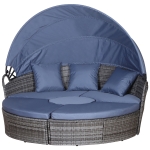 Lit canapé de jardin modulable grand confort résine tressée