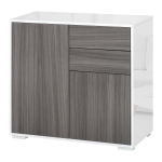 Commode buffet 2 tiroirs 2 portes 79 x 36 x 74 cm gris
