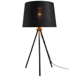 HOMCOM Tafellamp E27 fitting nachtkastlamp 40 W metaal zwart / wit