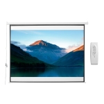 HomCom Ecran Proiecție 120 Inci, Motorizat Home Cinema, Alb
