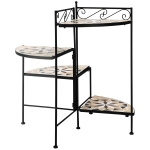 Outsunny 4-stopniowe schody kwiatowe składane do użytku wewnątrz i na zewnątrz, metal