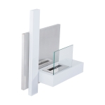 HomCom Camino a Bioetanolo in Acciaio Inox Serbatoio 1.5LT, 75 x 22 x 63cm