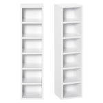 Lot de 2 étagères colonnes range-CD/DVD 21L x 19l x 88H cm