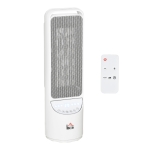 HOMCOM Heizgerät Heizlüfter 2000W Elektroheizer Keramik Heizturm mit Fernbedienung 12-Stunden-Timer Oszillation Heizer Heizung Kunststoff Weiß Ø15,1 x 50,9H cm