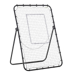 HOMCOM Rede de Rebote Dobrável de Metal com 4 Ângulos e Altura Ajustável para Treinamento de Futbol Tênis Béisbol Desportos 123x73x178,5cm Preto