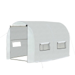 Outsunny Serra a Tunnel per Giardino e Orto 2 Porte, Acciaio e Copertura in PE 3x2x1.9m