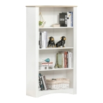 HOMCOM 4-Tier Bookcase, Modern Multi-Purpose Storage Cabinet, Freestanding Display Unit for Study, Living Room, White