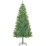 HOMCOM Árvore de Natal Artificial 210cm com 968 Ramos e Suporte de Metal Decoração Interior Sala de Estar Festas Ø100x210cm Verde
