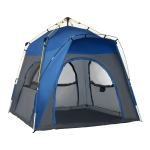 Tente de camping pop-up 4 personnes fibre verre polyester