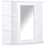 HomCom, dulap baie, suspendat, cu oglinda, 66x17x63 cm, alb