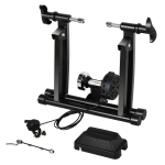 HOMCOM Rodillo de Bicicleta Entrenamiento Plegable con Resistencia Magnética Ajustable de 5 Niveles para Ruedas de 700C o 26-28 Pulgadas para Interior 54,5x47,2x39,1 cm Negro