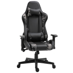 Vinsetto Silla Gaming Ergonómica Silla para Gamers Silla de Juego de Cuero Sintético Reclinable con Altura Ajustable Reposabrazos Regulable y Cojines 72x77x126-136 cm Negro y Camuflaje