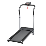 HOMCOM Cinta de Correr Andar Eléctrica Plegable con Pantalla LCD Velocidad de 1-10 km/h Botón de Emergencia Motor 500W Acero Hogar Oficina 122x62,5x119 cm Plata y Negro