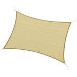 Outsunny Toldo Vela 3x4m Rectángulo Color Arena Sombrilla Parasol Terraza Jardin Camping