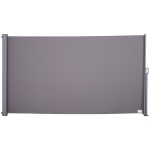 Outsunny Seitenmarkise, Sicht- und Sonnenschutz, Seitenrollo, Polyester, Grau, 3 x 1,6 m