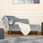HomCom sezlong de interior, perna inclusa, 160x56x75 cm